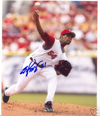 ELIZARDO RAMIREZ CINCINNATI REDS SIGNED 8X10 PHOTO COA