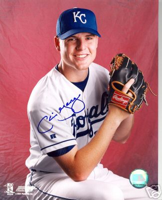 CHRIS GEORGE KANSAS CITY ROYALS SIGNED 8X10 PHOTO W/COA
