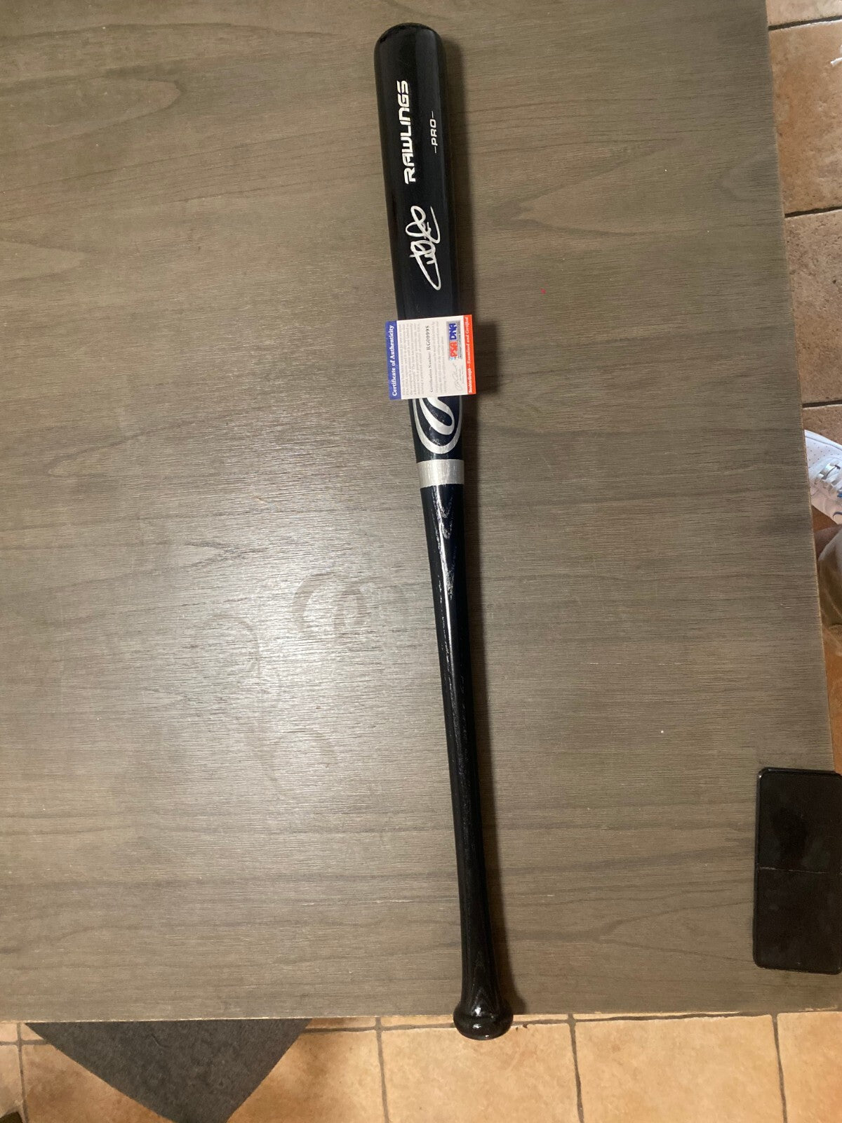 WILLSON CONTRERAS MILWAUKEE BREWERS SIGNED AUTO RAWLINGS BLACK PRO BAT PSA *