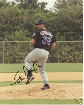 STEVE ONTIVEROS NEW YORK METS SIGNED 8X10 PHOTO W/COA