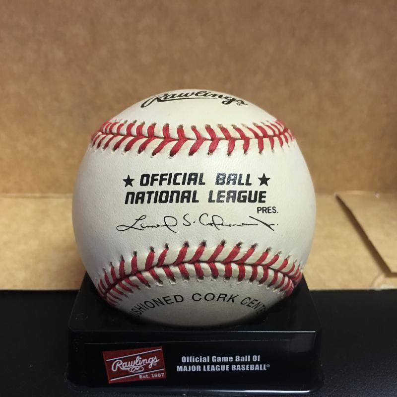 CHUCK DIERING CARDINALS/GIANTS SIGNED N.L. BASEBALL W/COA 