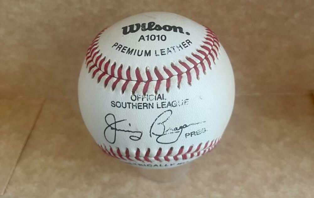 REGGIE JACKSON PERSONALIZED SIGNED AUTO SOUTHERN LEAGUE RARE BASEBALL W/COA