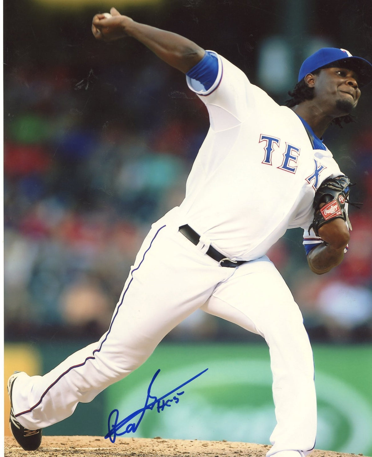 ROMAN   MENDEZ  TEXAS RANGERS  ACTION    AUTOGRAPHED  SIGNED  8X10  PHOTO 