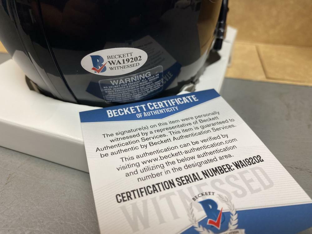JIM OSBORNE CHICAGO BEARS SIGNED AUTOGRAPHED RIDDELL MINI HELMET BECKETT WA19202