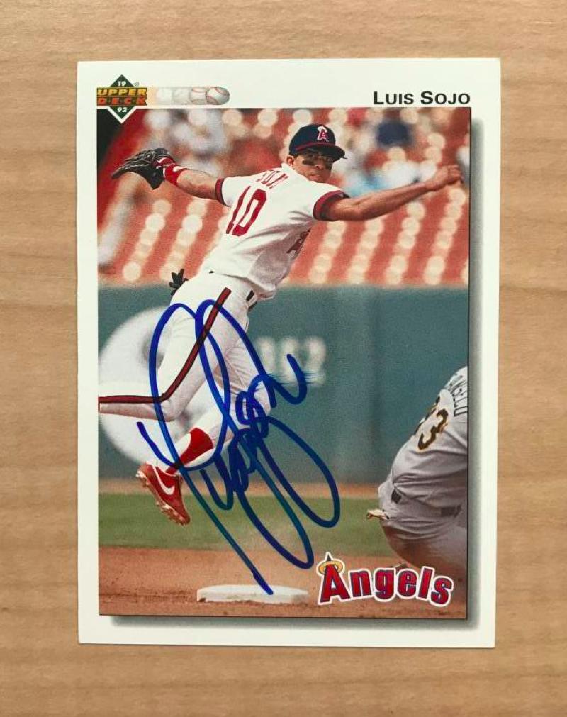LUIS SOJO CALIFORNIA ANGELS SIGNED AUTOGRAPHED 1992 UPPER DECK CARD #149 W/COA 