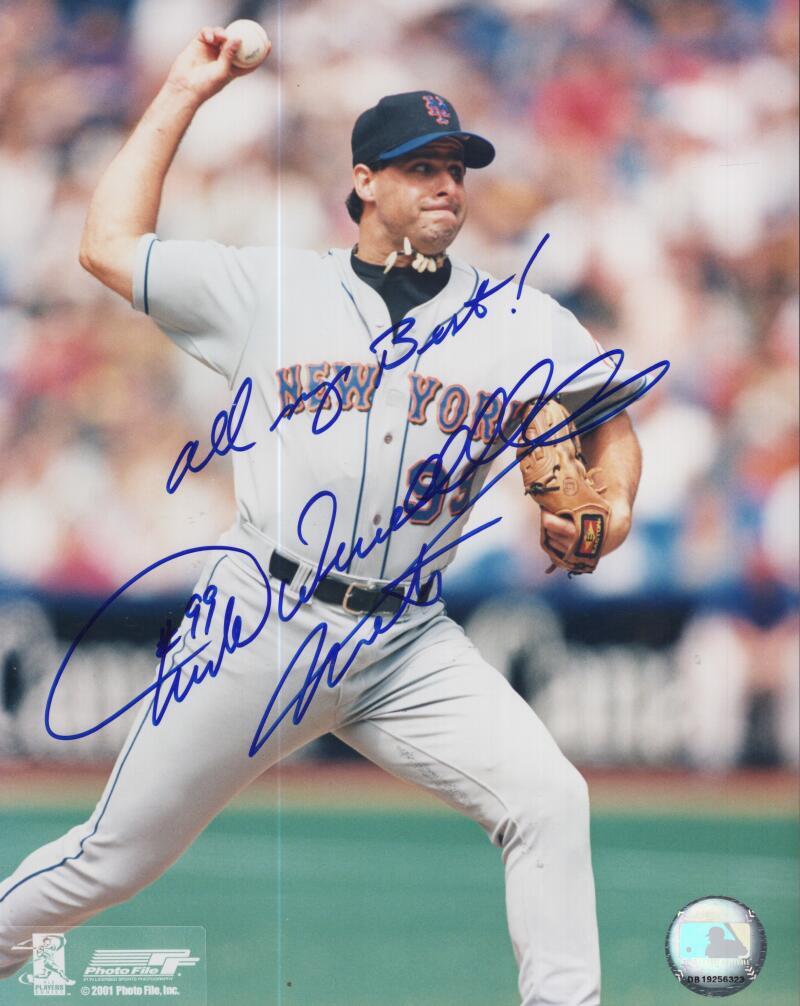 TURK WENDELL METS 'ALL THE BEST"  SIGNED AUTOGRAPHED 8X10 PHOTO W/ COA