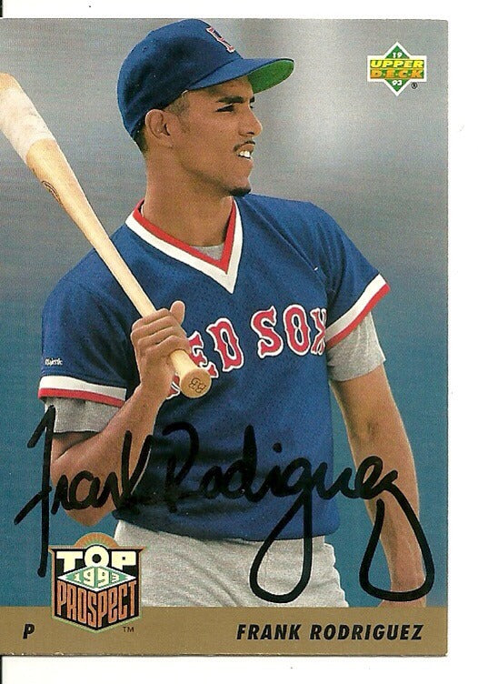 FRANK RODRIGUEZ BOSTON RED SOX SIGNED AUTO 1993 UPPER DECK CARD #442 W/COA