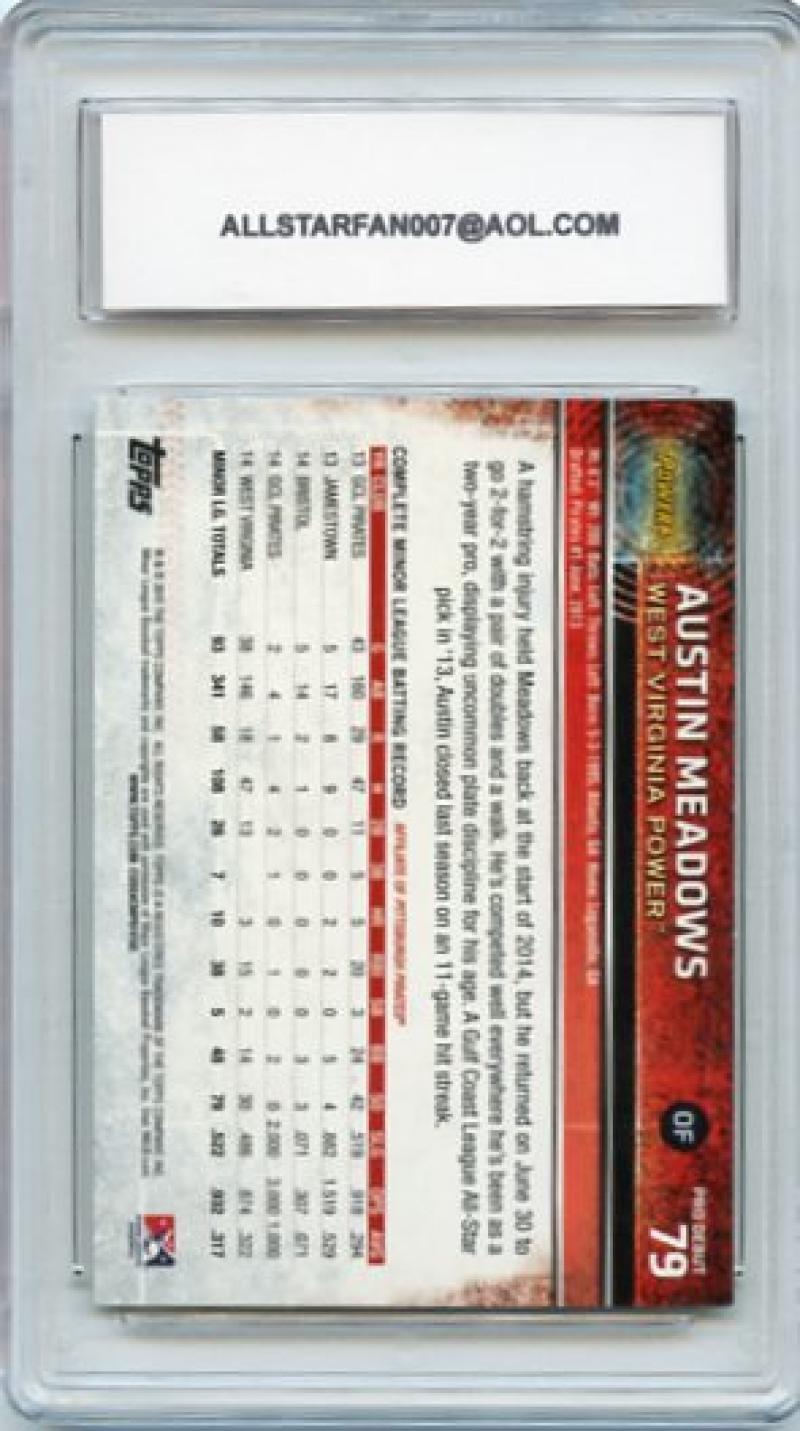 AUSTIN MEADOWS 2015 TOPPS PRO DEBUT #79 ALL STAR CARDS AUTHENTIC W/ COA 