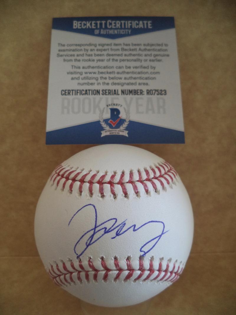JOE PEREZ HOUSTON ASTROS ROOKIE YEAR SIGNED AUTO M.L. BASEBALL BECKETT R07523