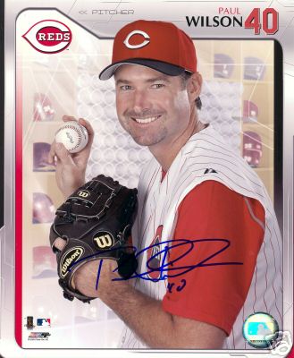 PAUL  WILSON   CINCINNATI   REDS  SIGNED 8X10  W/COA