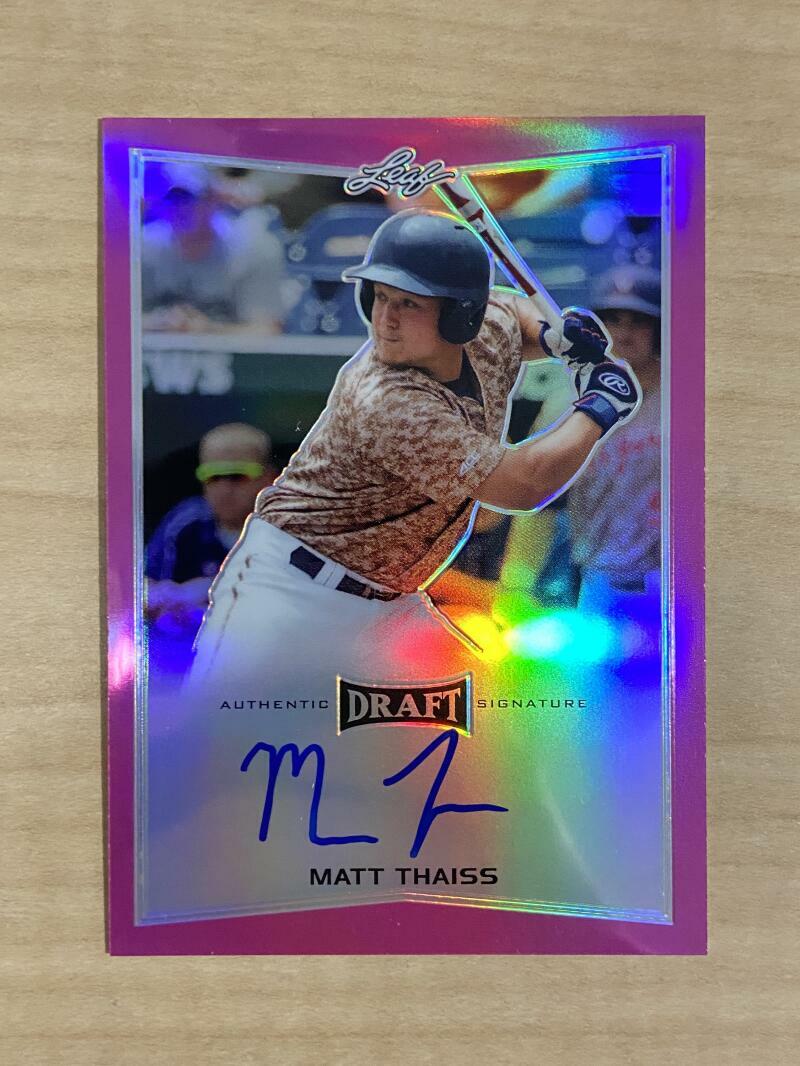 MATT THAISS LOS ANGELES ANGELS SIGNED AUTOGRAPHED 2016 DRAFT 15/15 CARD #BA-MTI