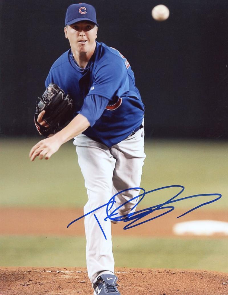 TOM GORZELANNY CHICAGO CUBS SIGNED 8X10 PHOTO W/COA
