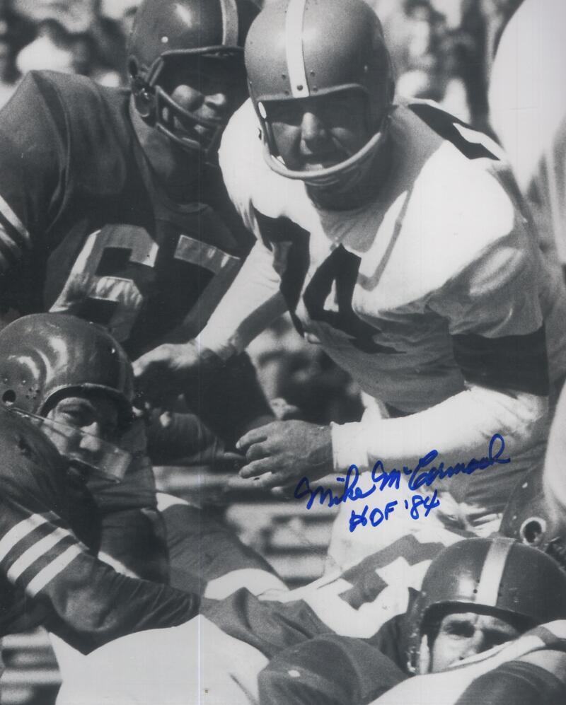 MIKE MCCORMACK BROWNS HOF 84  SIGNED AUTOGRAPHED 8X10 PHOTO W/ COA