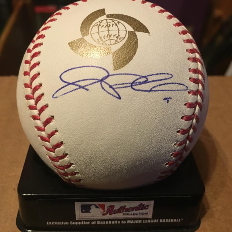 J.P. ARENCIBIA BLUE JAYS 2013 WBC SIGNED BASEBALL W/COA