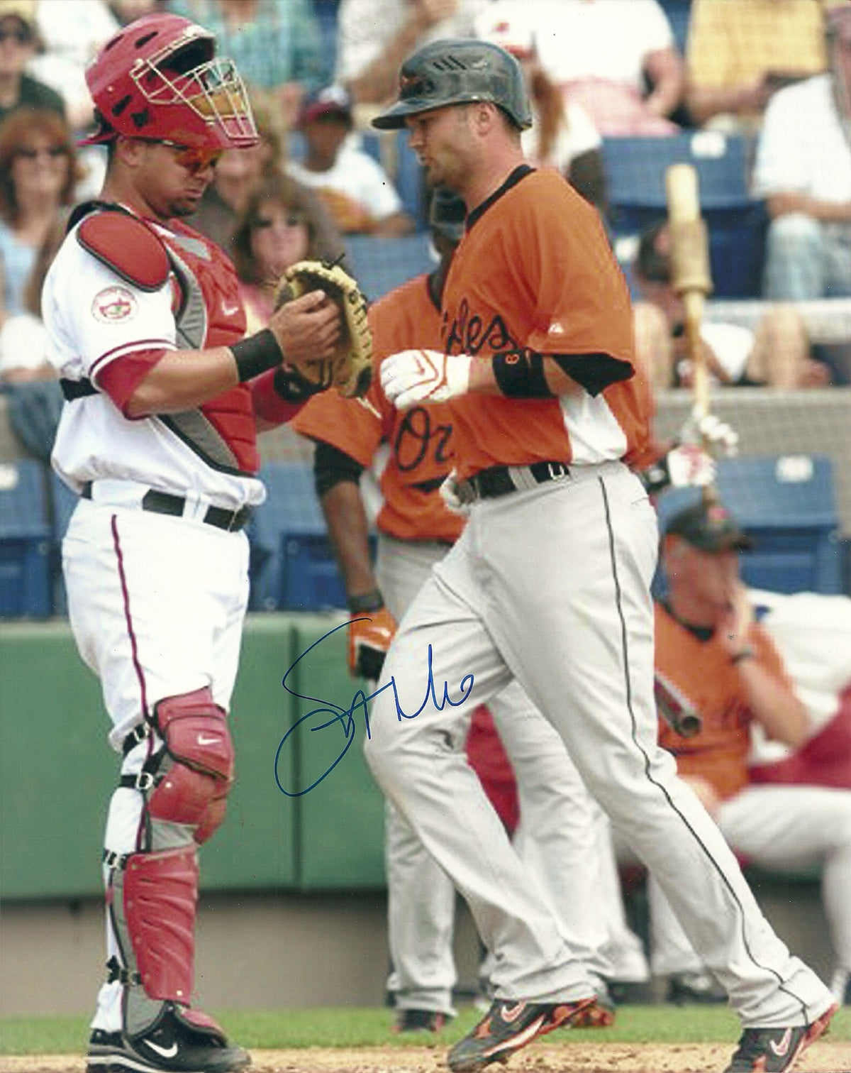 SCOTT MOORE BALTIMORE ORIOLES SIGNED AUTOGRAPHED 8x10 PHOTO W COA SPRING TRAIN
