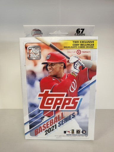 2021 TOPPS BASEBALL SERIES 1 MLB BASEBALL SEALED HANGER BOX JUAN SOTO COVER