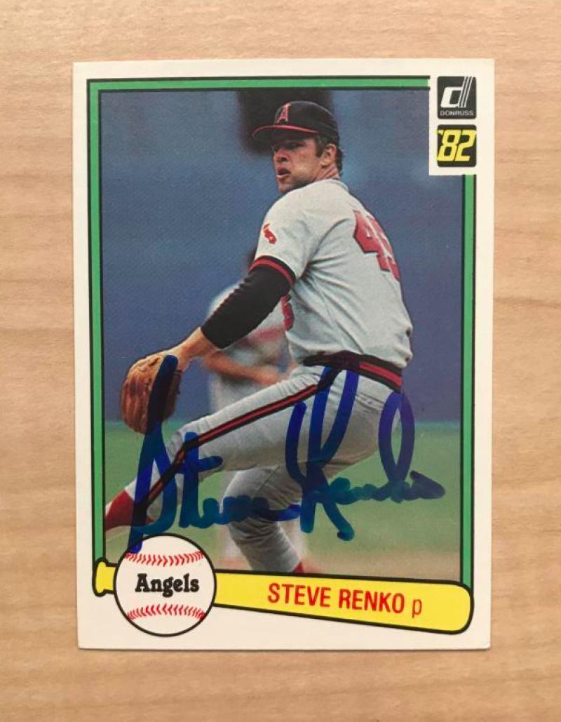 STEVE RENKO CALIFORNIA ANGELS SIGNED AUTOGRAPHED 1982 DONRUSS CARD #38 W/COA