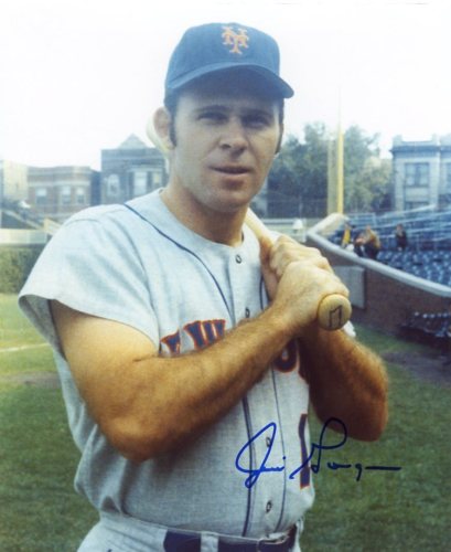 JIM GOSGER NEW YORK METS SIGNED 8X10 PHOTO W/COA