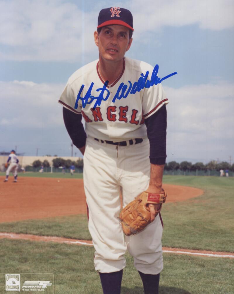 HOYT WILHELM CALIFORNIA ANGELS  SIGNED AUTOGRAPHED 8X10 PHOTO W/ COA
