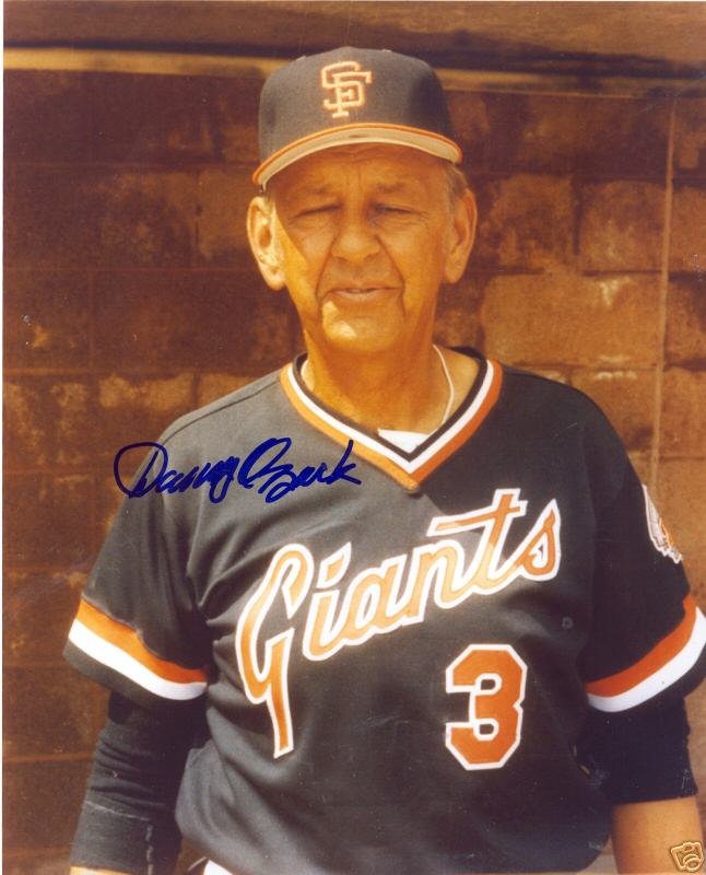 DANNY  OZARK   SF  GIANTS  SIGNED 8X10