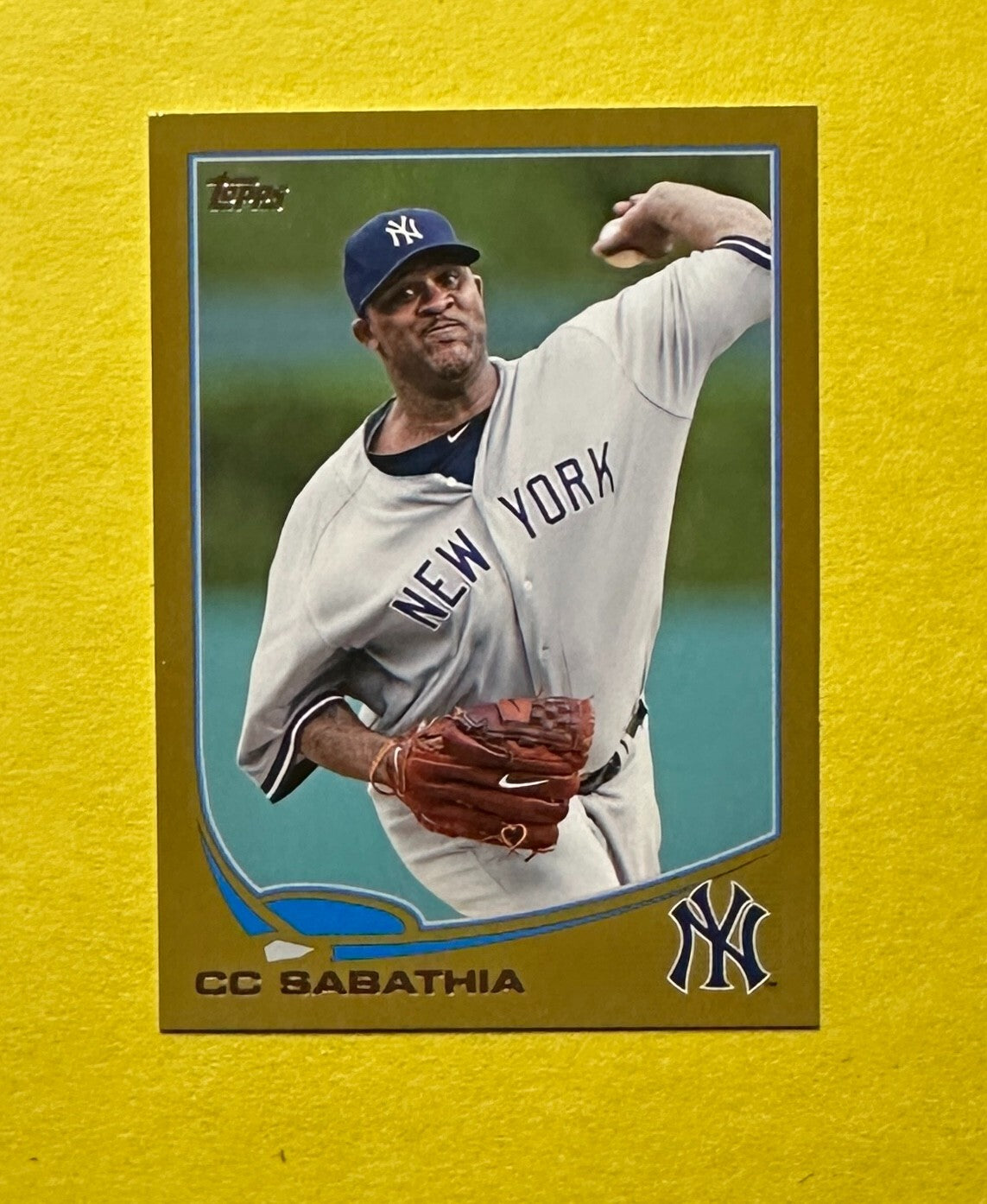 2013 TOPPS MINI CC SABATHIA GOLD /62 #52 YANKEES