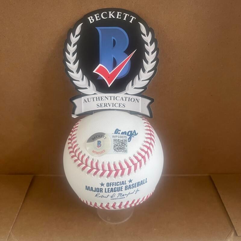 PATRICK WISDOM CUBS  SIGNED AUTO M.L. BASEBALL BECKETT AUTHENTICATED