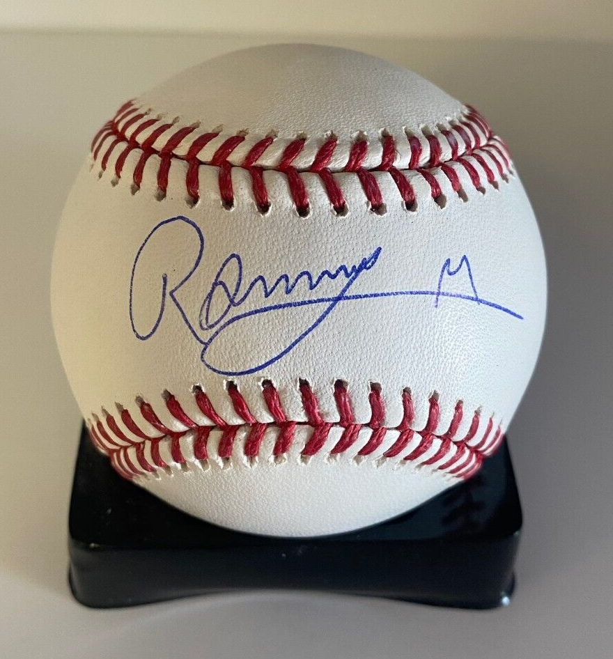 RONNY MAURICIO NEW YORK METS SIGNED AUTOGRAPHED M.L. BASEBALL BECKETT AUTH ****