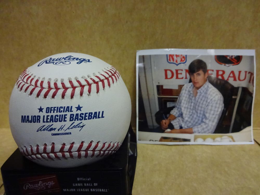 DREW POMERANZ BOSTON RED SOX SIGNED M.L. BASEBALL W/COA