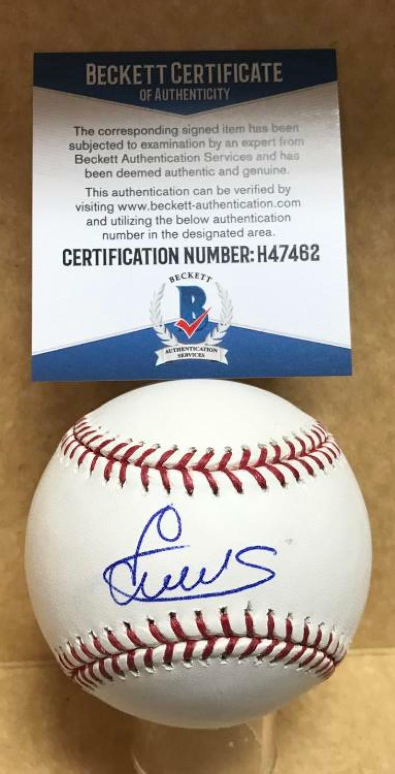 LUIS SEVERINO NEW YORK YANKEES SIGNED M.L. BASEBALL BECKETT H47462