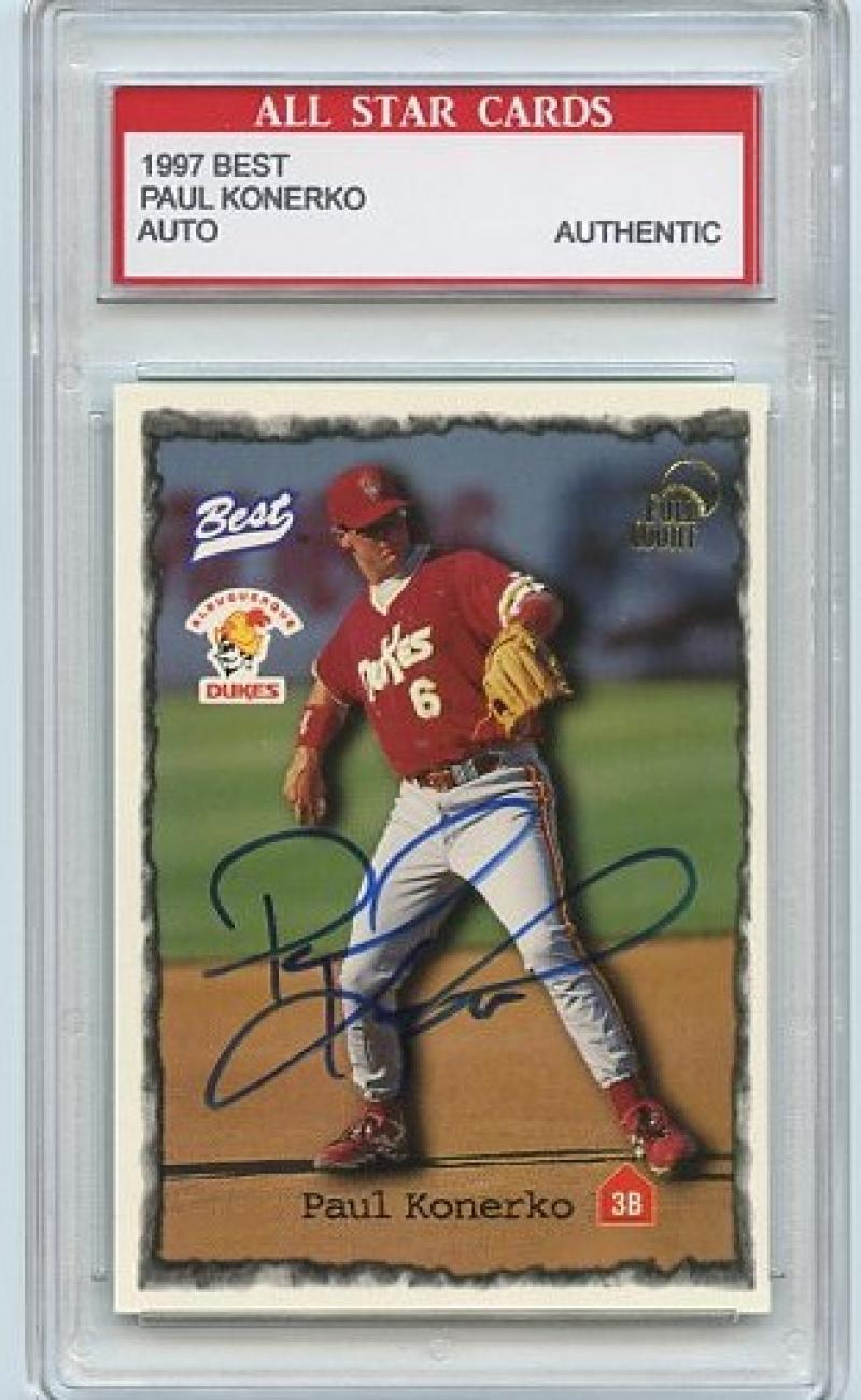PAUL KONERKO 1997 BEST ROOKIE ALL STAR CARDS AUTHENTIC AUTO 
