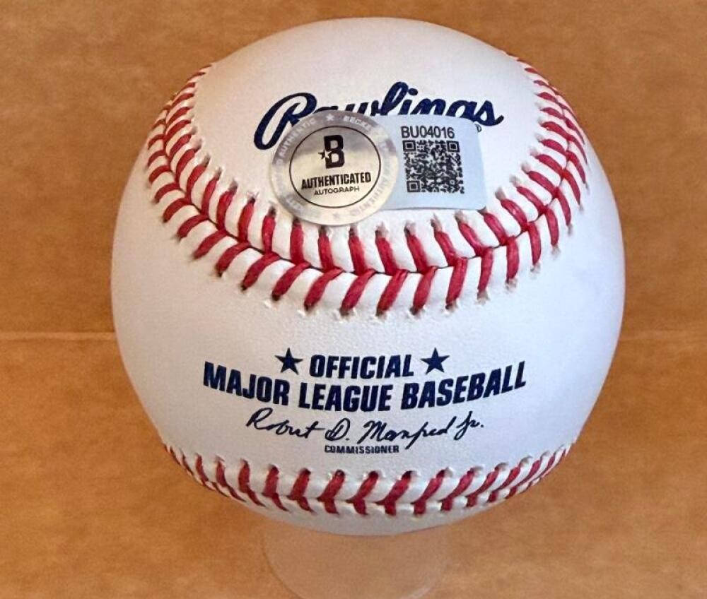 TY FRANCE TWINS/BLUE JAYS SIGNED AUTOGRAPHED M.L. BASEBALL BECKETT AUTH
