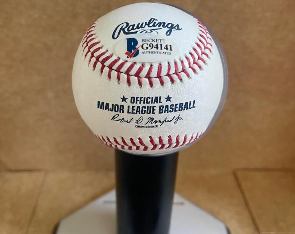 MICKEY MONIAK PHILLIES/ROCKIES SIGNED AUTOGRAPHED M.L. BASEBALL BECKETT AUTH 