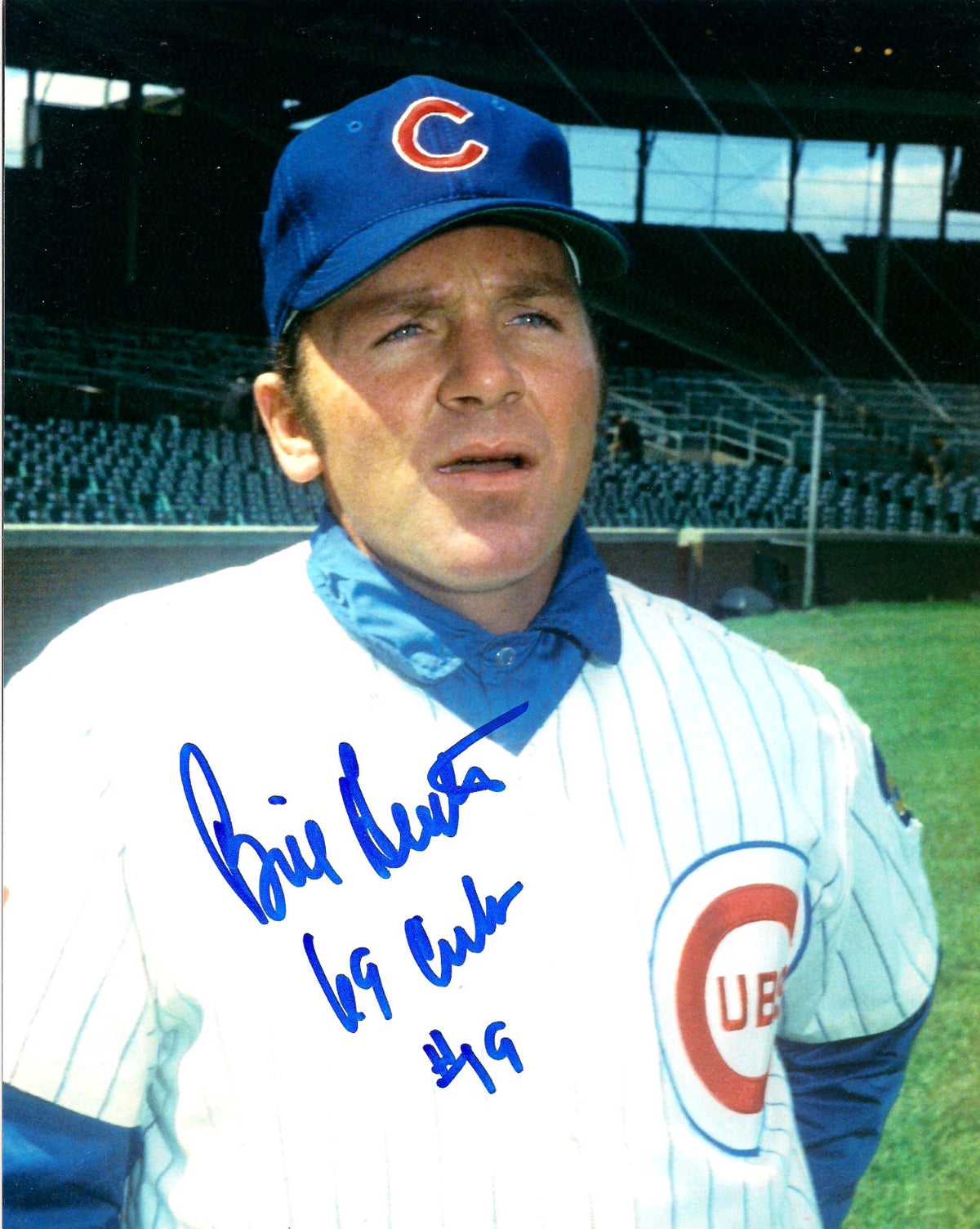 BILL HEATH CHICAGO CUBS 69 CUBS AUTOGRAPHED SIGNED 8X10 PHOTO W/COA