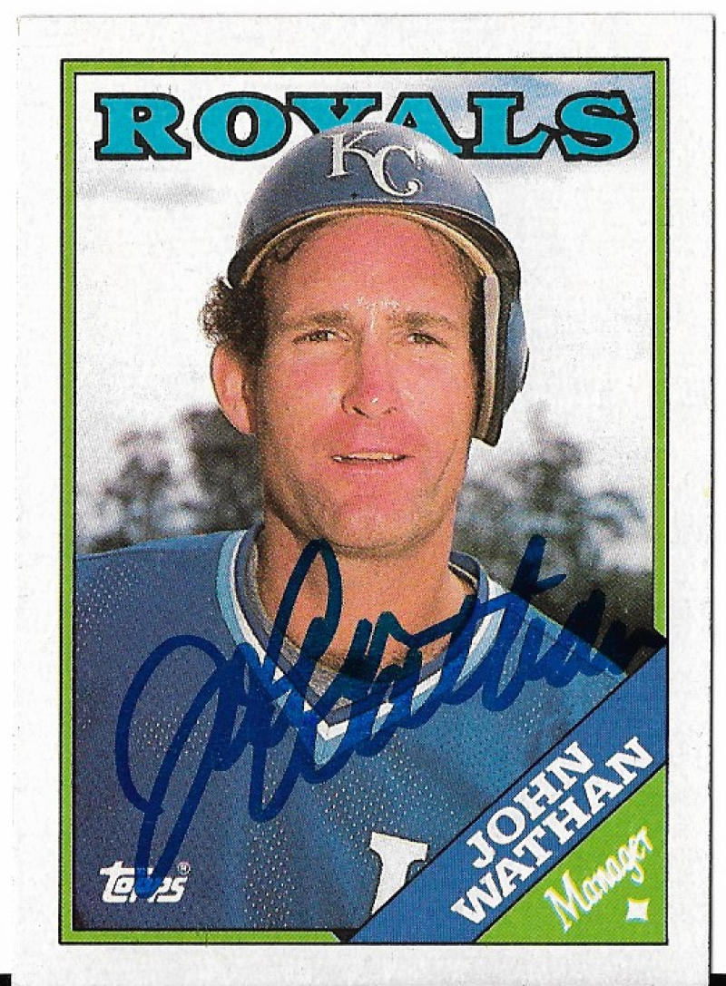 JOHN WATHAN KC ROYALS SIGNED AUTOGRAPH 1988 TOPPS #534 CARD COA