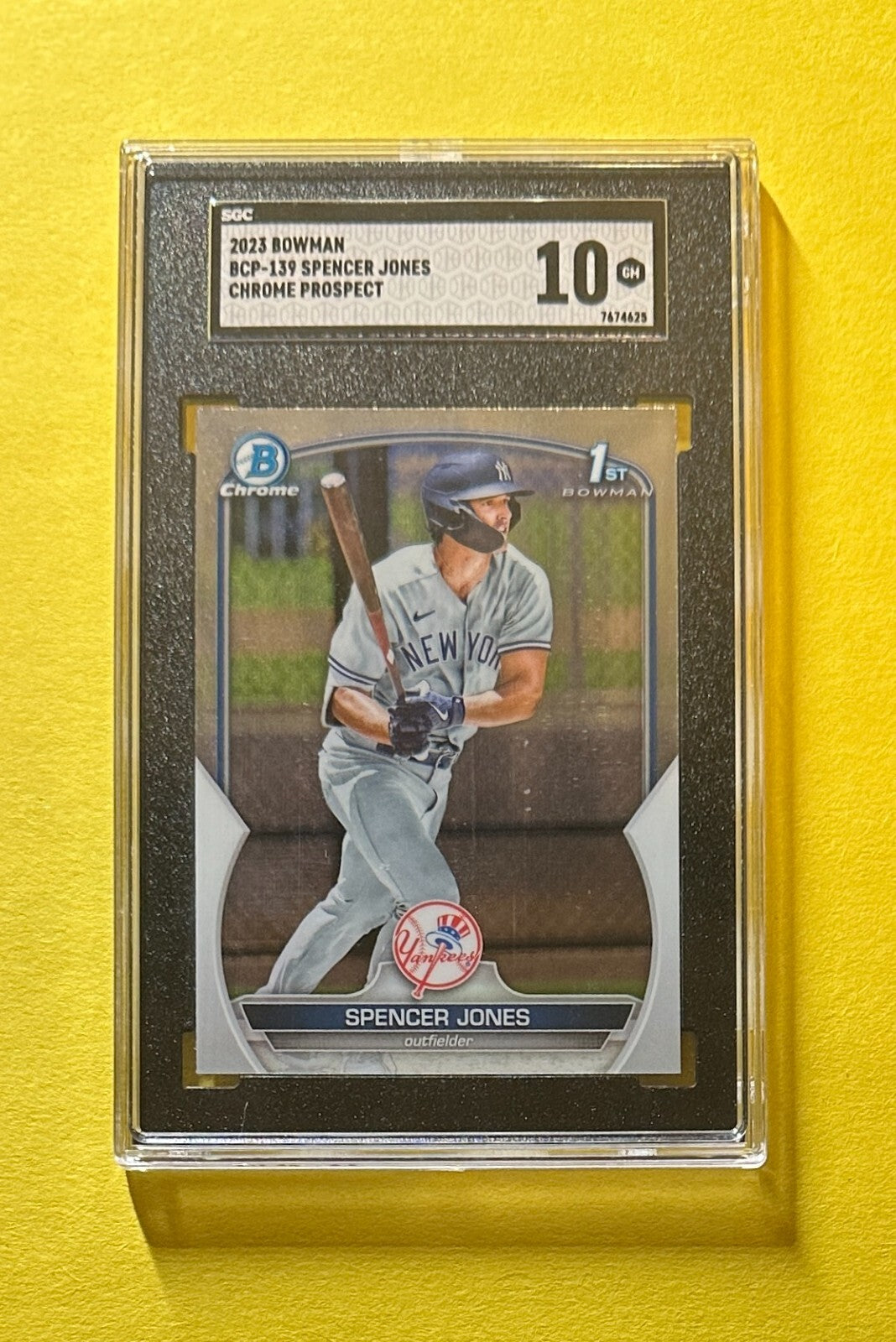 2023 BOWMAN SPENCER JONES 1ST BOWMAN #BCP-139 SGC GM 10 YANKEES