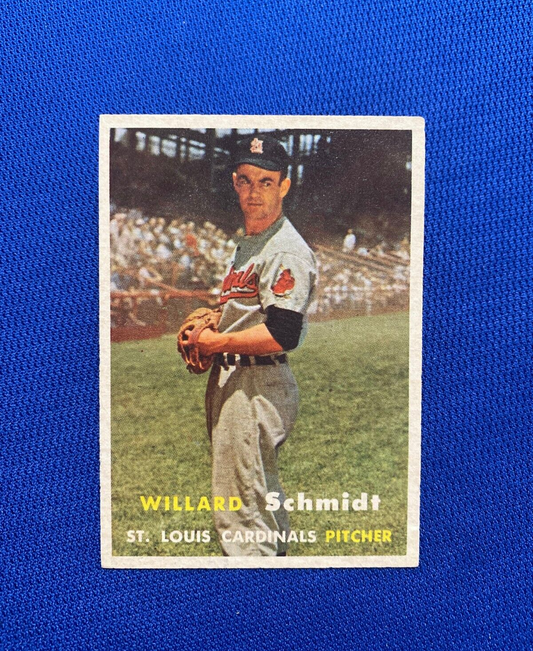 1957 TOPPS WILLARD SCHMIDT ST. LOUIS CARDINALS #206 CARD VINTAGE SET-BREAK