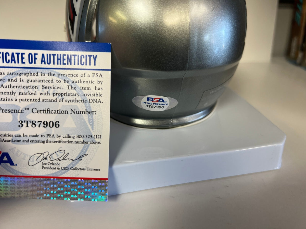 ANDRE RISON ATLANTA FALCONS #80 SIGNED AUTOGRAPHED LUNAR MINI HELMET PSA COA *