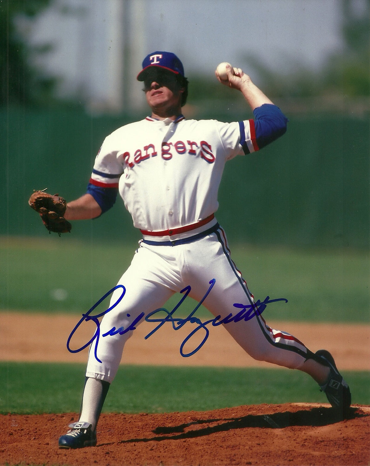 RICK HONEYCUTT TEXAS RANGERS SIGNED AUTOGRAPHED 8x10 PHOTO W/COA