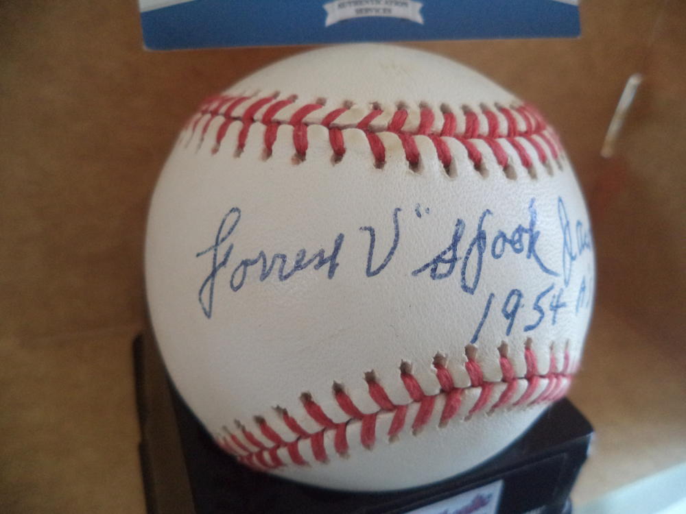 FORREST SPOOK JACOBS 1954 A'S VINTAGE SIGNED AUTO A.L. BASEBALL BECKETT C95207