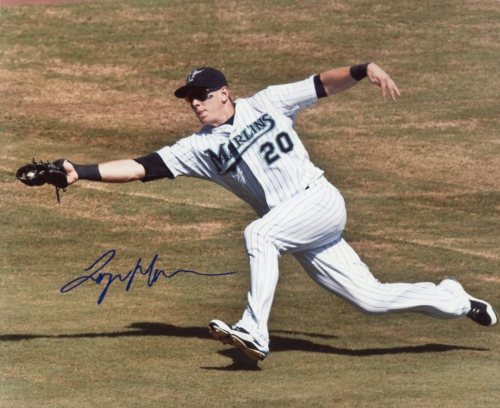LOGAN MORRISON FLORIDA MARLINS SIGNED 8X10 PHOTO W/COA