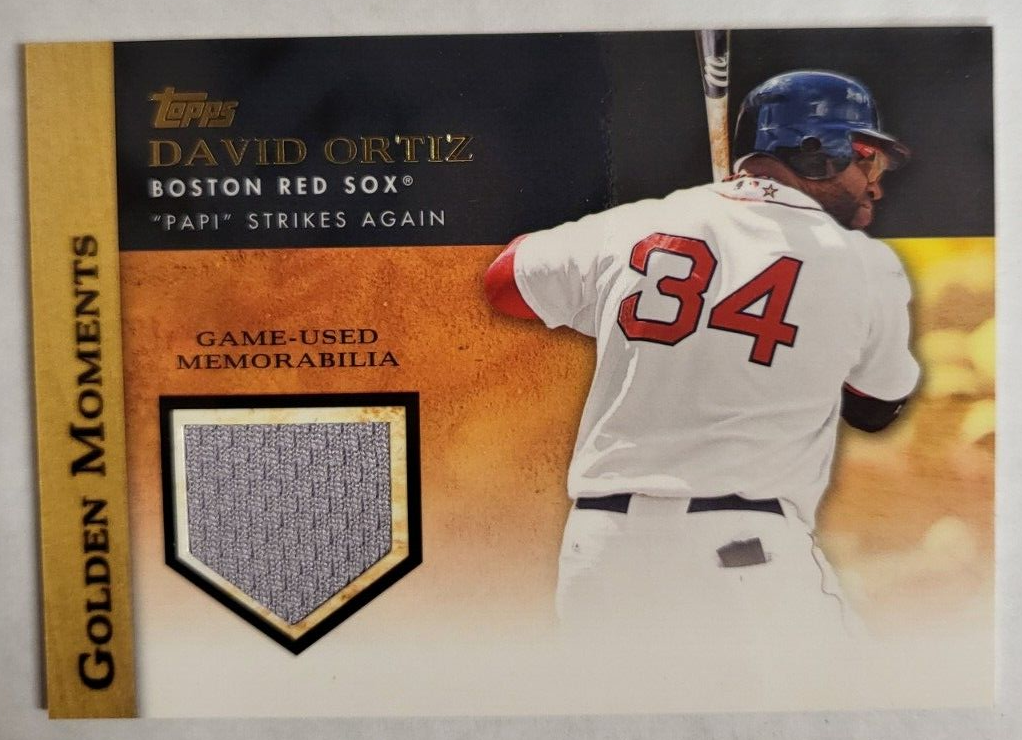 2012 TOPPS GOLDEN MOMENTS DAVID ORTIZ GMR-DO GAME USED RELIC MEMORABILIA CARD