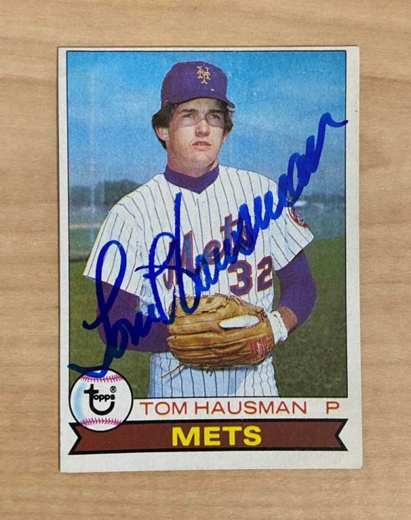 TOM HAUSMAN NEW YORK METS SIGNED AUTOGRAPHED 1979 TOPPS CARD #643 W/COA