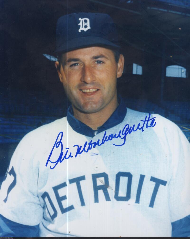 BILL MONBOUQUETTE TIGERS SIGNED AUTOGRAPHED 8X10 PHOTO W/ COA