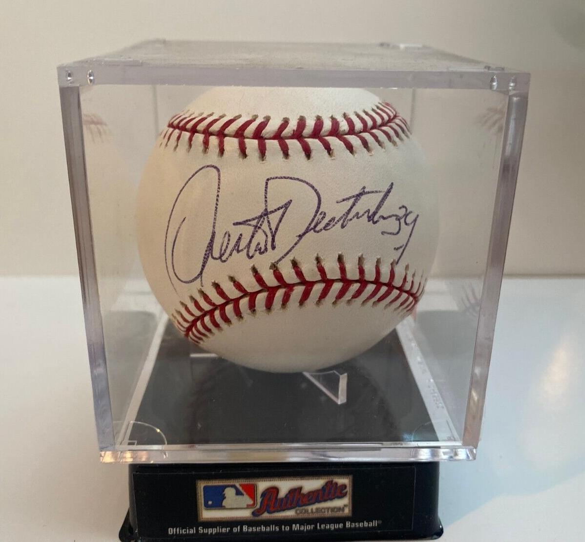 ORESTES DESTRADA FLORIDA MARLINS SIGNED AUTOGRAPHED M.L. BASEBALL W/COA W/CUBE