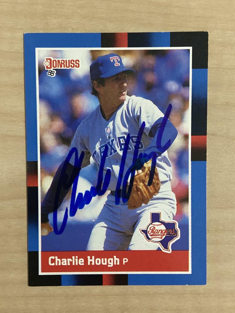 CHARLIE HOUGH TEXAS RANGERS SIGNED AUTOGRAPHED 1988 DONRUSS CARD #99 W/COA