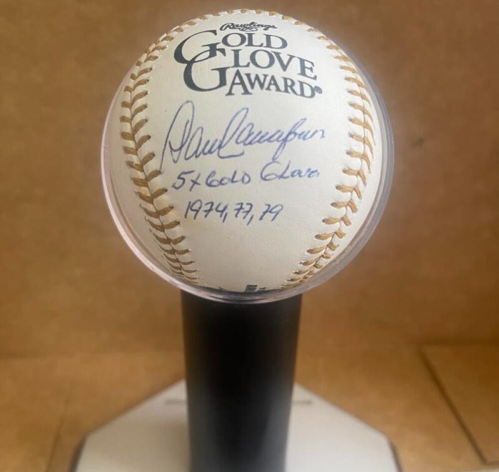 DAVE CONCEPCION  5X GOLD GLOVES YEARS SIGNED AUTO M.L. BASEBALL BECKETT AUTH