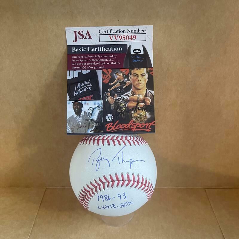 BOBBY THIGPEN 1986-93 WHITE SOX SIGNED AUTOGRAPHED M.L. BASEBALL JSA VV95049