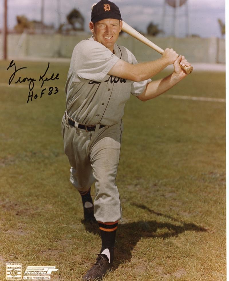 GEORGE  KELL  HOF  83  DETROIT  TIGERS  POSED   SIGNED AUTO  8X10 PHOTO W/COA