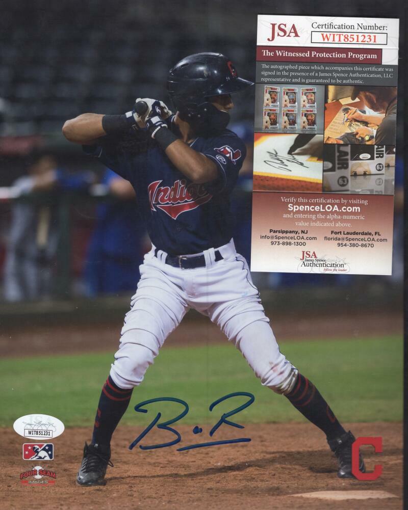 BRAYAN ROCCHIO CLEVELAND INDIANS AUTOGRAPHED SIGNED JSA WITNESS WIT851231
