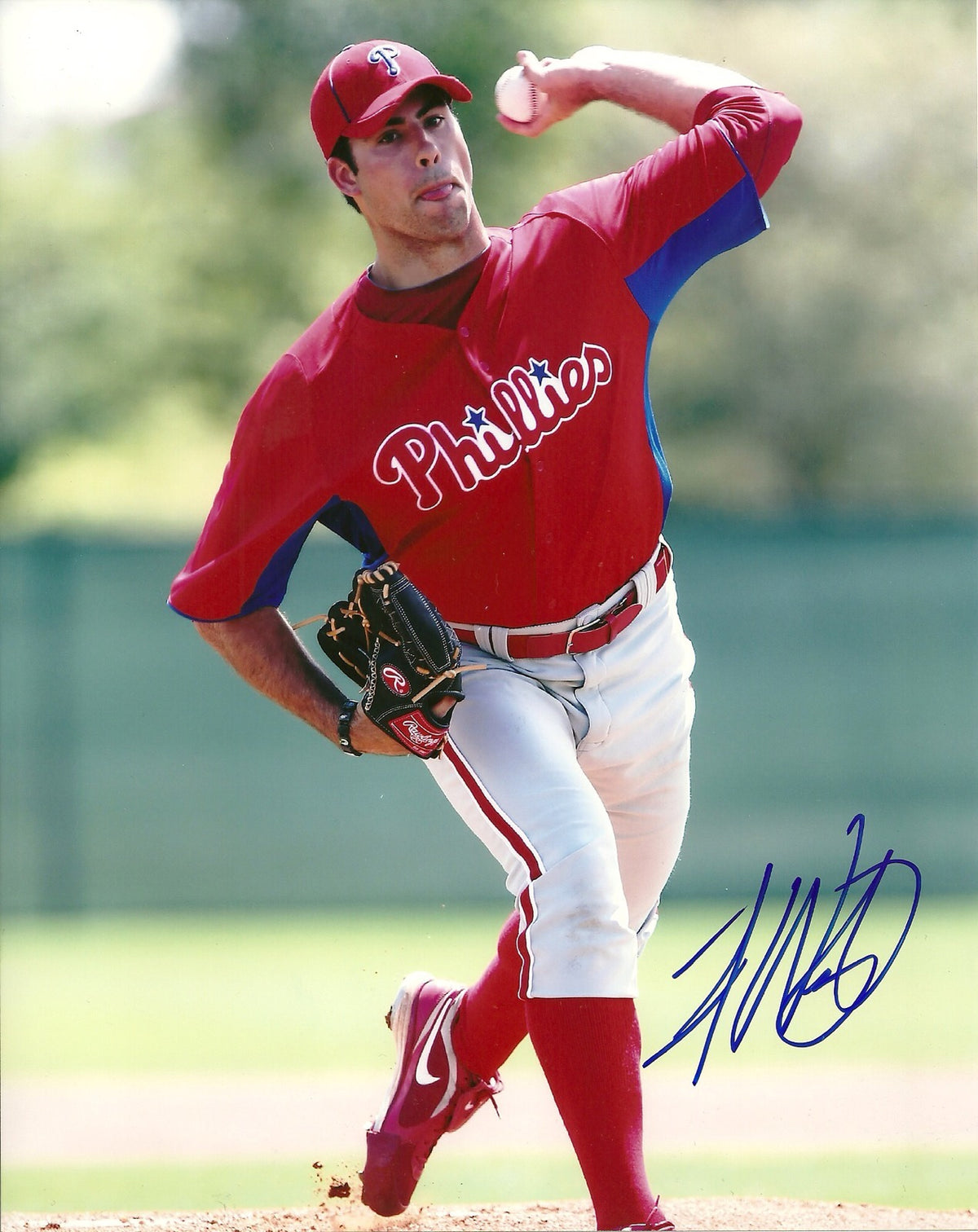 AUSTIN WRIGHT PHILADELPHIA PHILLIES SIGNED AUTOGRAPHED 8x10 PHOTO W/COA